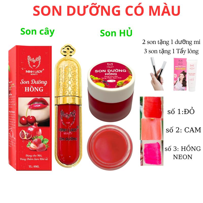 Tinh chất SON DƯỠNG CÓ MÀU MINH LADY [2 cây 129k, 3 cây 159k]