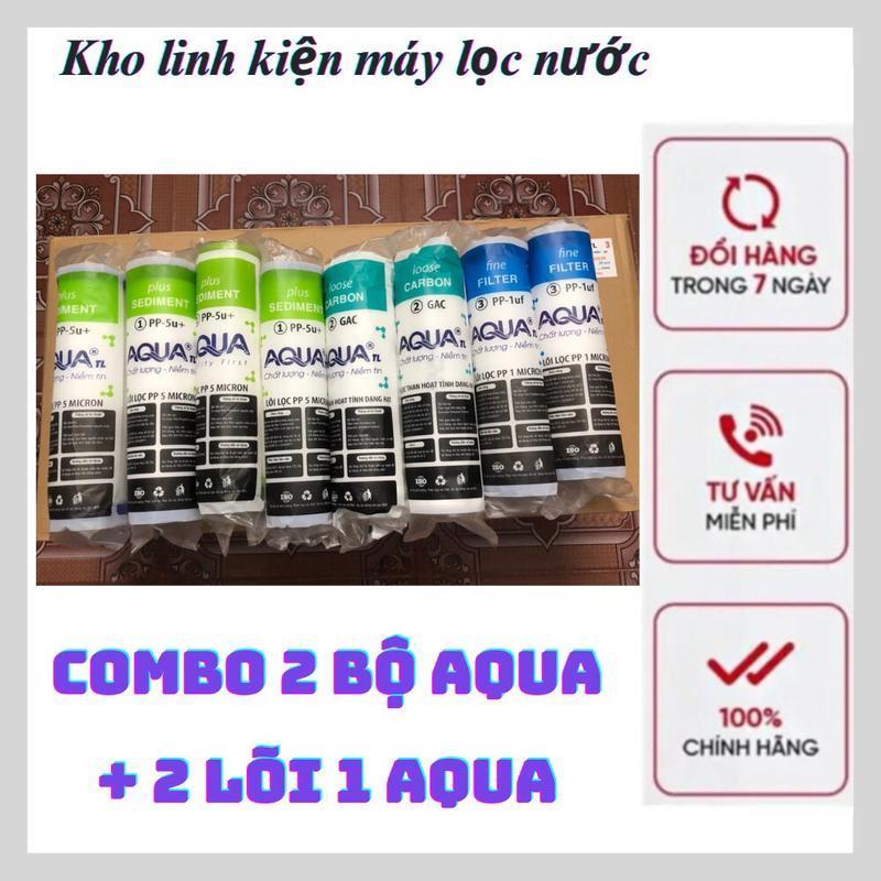 Product Introduction of Bộ 8 lõi lọc AQUA  lõi số 1 = 4 , lõi số 2 = 2 , lõi số 3 = 2 lắp cho các loại máy có cốc lọc thô 10inch tặng kèm tay công tháo cốc lọc 1,2,3 2