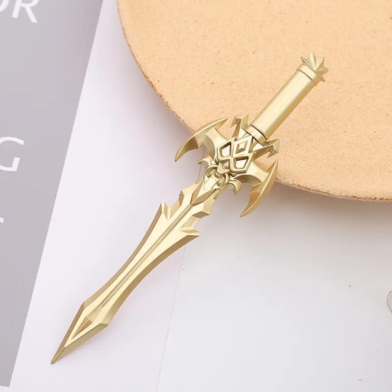 Bút Gel Văn Phòng Phẩm Hình Thanh Kiếm, Không Độc Hại, Nhựa Thực Dụng Chống Mài Mòn, Bút Ký Tên Dễ Thương, Nhanh Khô, Dung Tích Lớn, Dụng Cụ Viết Cho Học Sinh 2