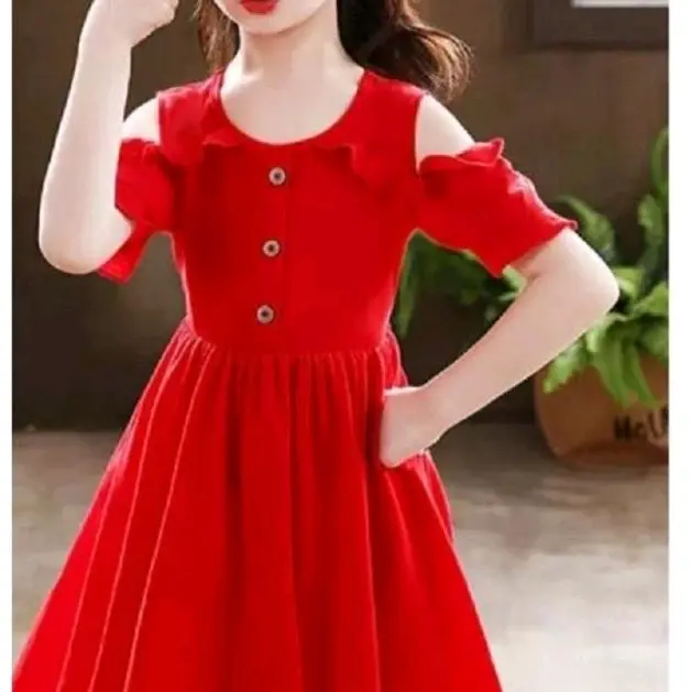 Baju Dress Anak Perempuan Korea Serena Kid Usia 7 8 9 10 Tahun Ardila Crepe1 Murah Terbaru 3