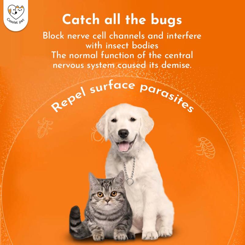 【Cassiel Pet】NEW Cat & Dog Anti Flea and Tick Treatment Repellent Anti-Flea Anti-Itching