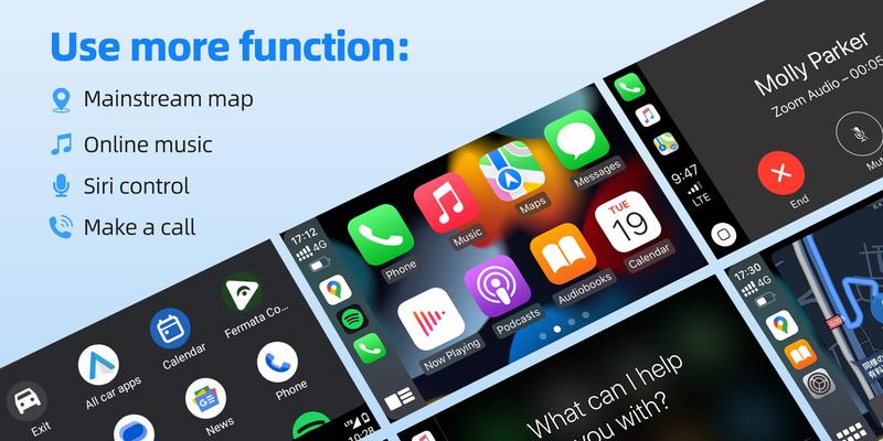Product Introduction of New Cross-Border Source Factory Portable Wireless CarPlay Android Android Auto 2-in-1 2
