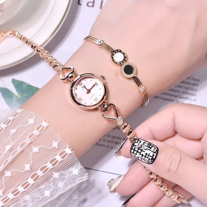 Collia Jam Tangan Wanita Analog Jw Bulat Love Berlian Fashion Korea Square 4