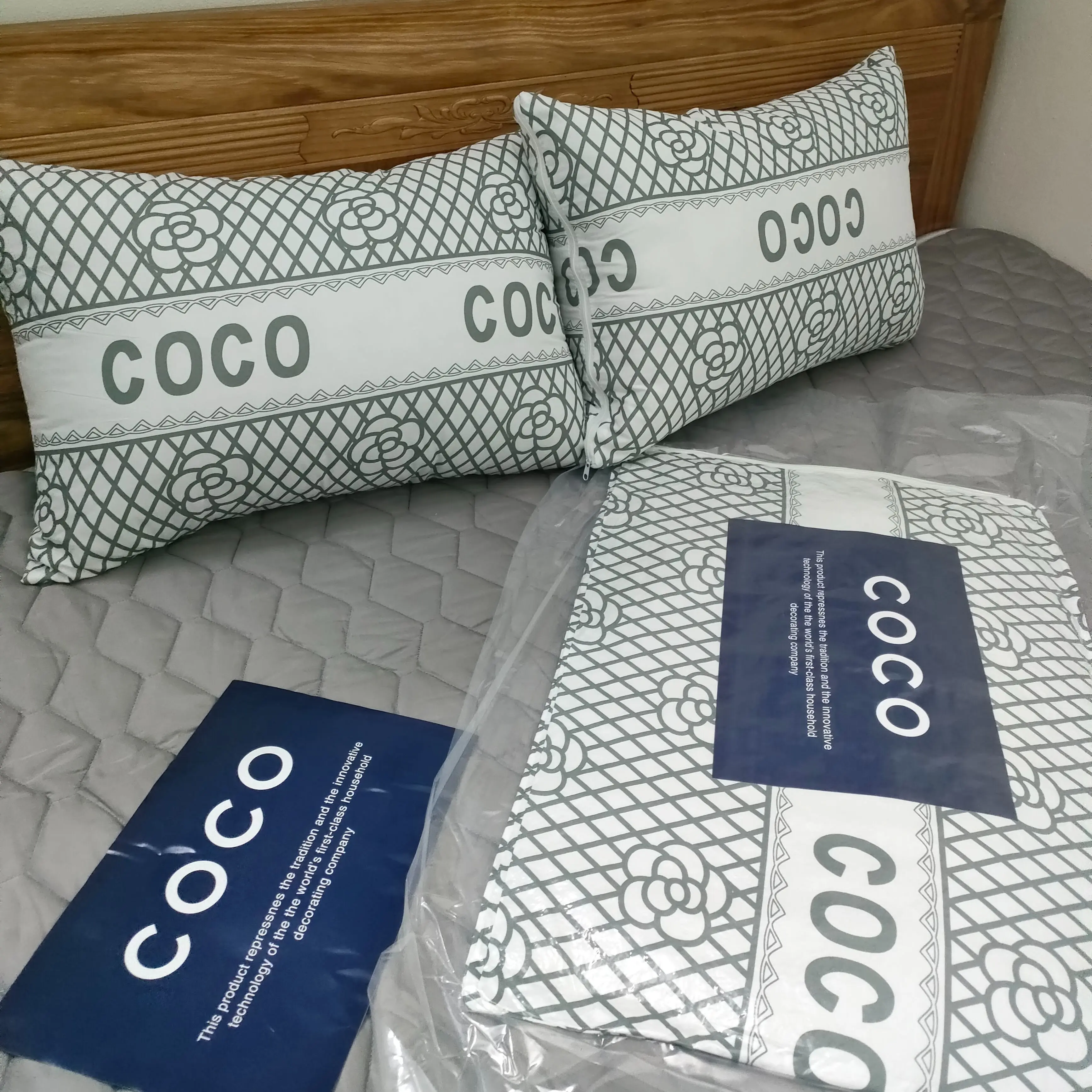 Gối COCO 45x65cm 2 chiếc mềm mịn êm ái có khóa kéo có thể tăng giảm độ cao gối