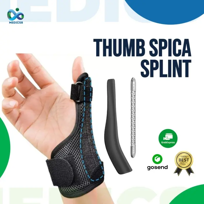 Medics8 - Thumb Spica Splint - Penopang Penahan Pergelangan Tangan
