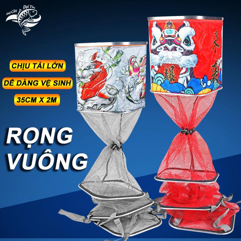 Rọng đựng cá Vuông kích thước 30x2m Đủ các màu sắc Chất liệu lưới tráng Cao su Bền bỉ