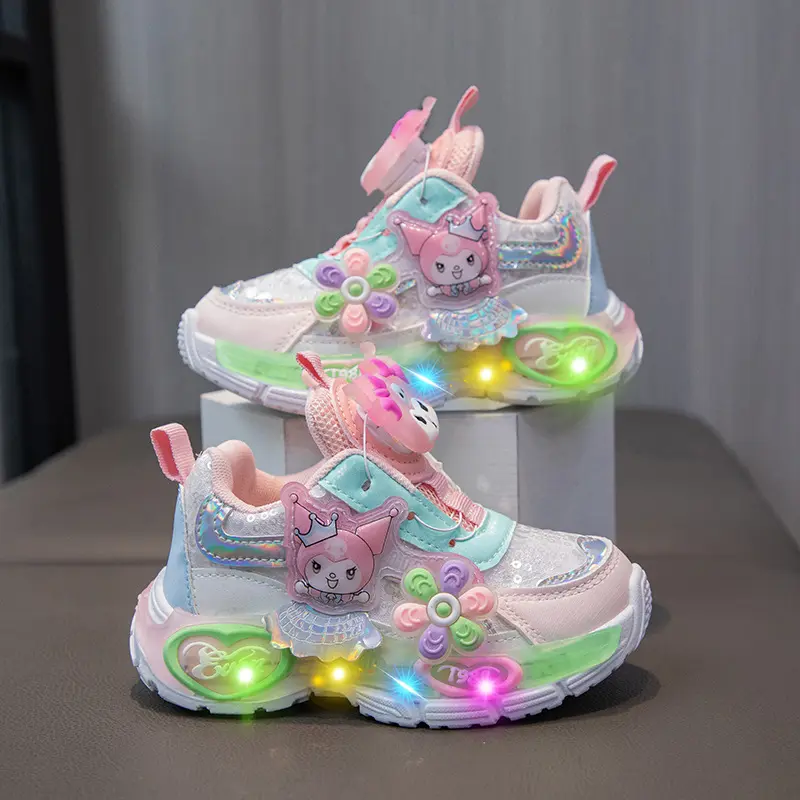 Sneaker Kanak-kanak Perempuan, Gaya Puteri, Ringan dan Bernafas, Sesuai untuk Kampus, Butang Berputar, Kasut Ringan, untuk Kanak-kanak Perempuan, Koleksi Musim Luruh 2024 Ketibaan Baru