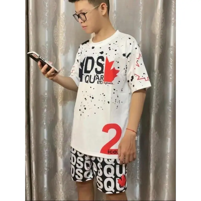 Bộ Cộc Tay DSQ 2Icon Vẩy Sơn ,Quần D2 Hottrend Chất Liệu Cooton Cao Cấp Mềm MỊn Thoáng Mát