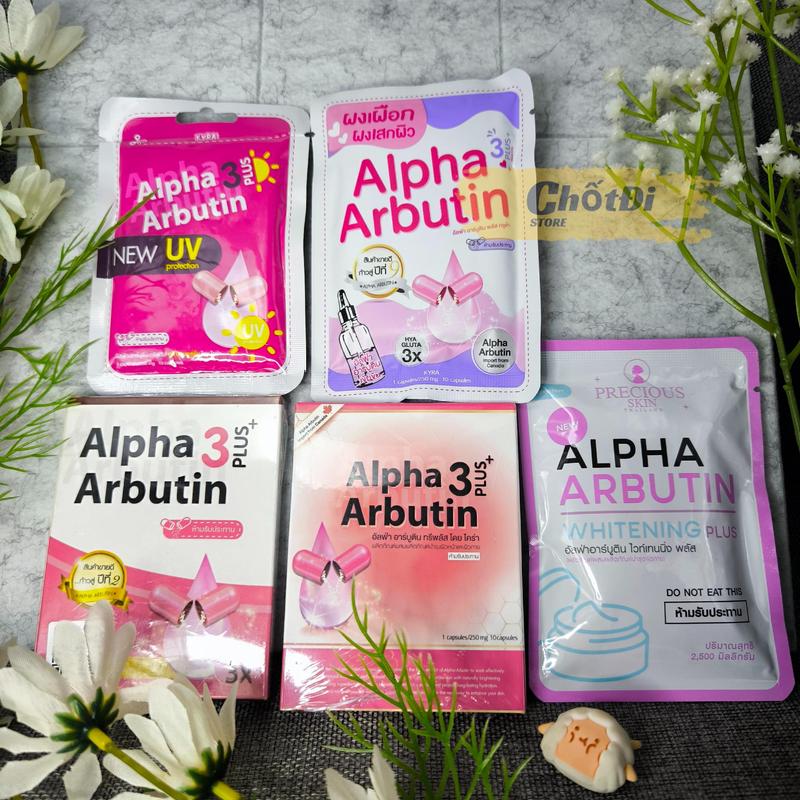 Chuẩn Thái Vỉ 10 Viên Bột Dưỡng Sáng Body Kyra Alpha Arbutin 3Plus Đêm Ngày Precious Skin Chăm Sóc Da Dưỡng Body - Chốt Đi Store