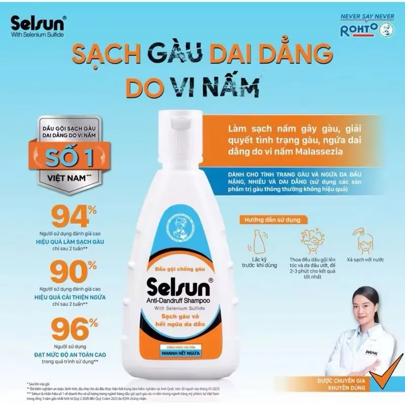 Dầu gội Selsun chống gàu, sạch gàu & hết ngứa da đầu - Sản phẩm chống gàu tốt nhất 3