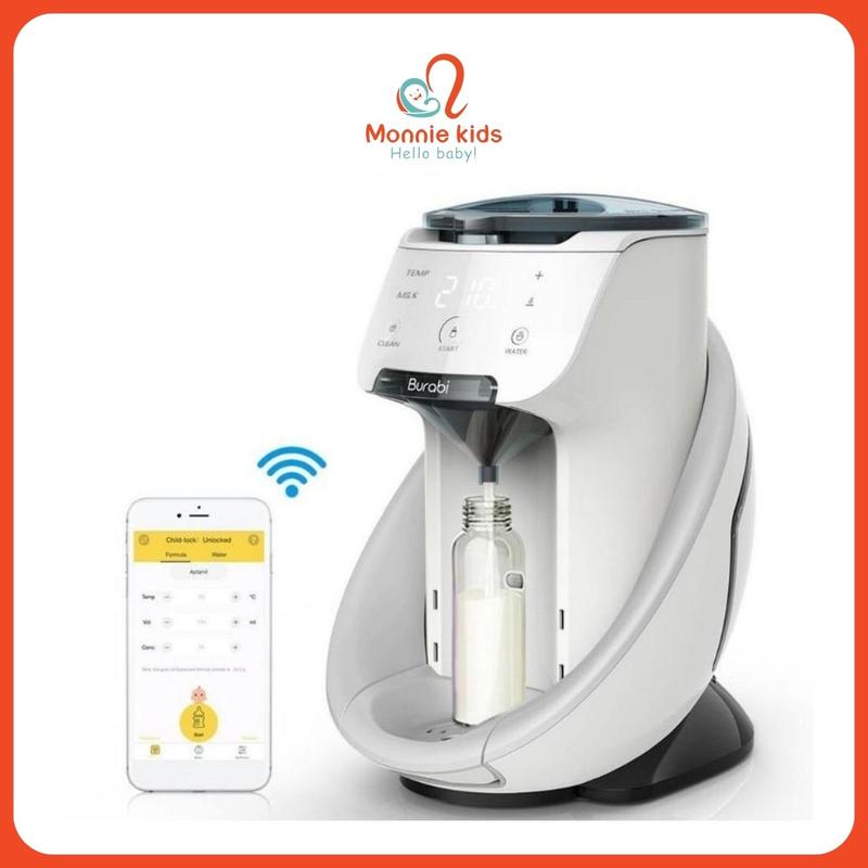 Máy pha sữa tự động cho bé BURABI Plus O2S thế hệ 6, máy pha sữa thông minh có kết nối wifi