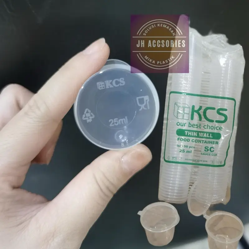 Thinwall KCS Sauce Cup 25ml / Cup Sambel 25ml @ 50 pcs. 1