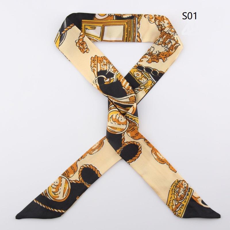 Product Introduction of Hot Sale Classic Retro Decorative Slim Narrow Scarf for Bag Handle Wrapping Small Ribbon Scarf Ladies Neck Scarf 10
