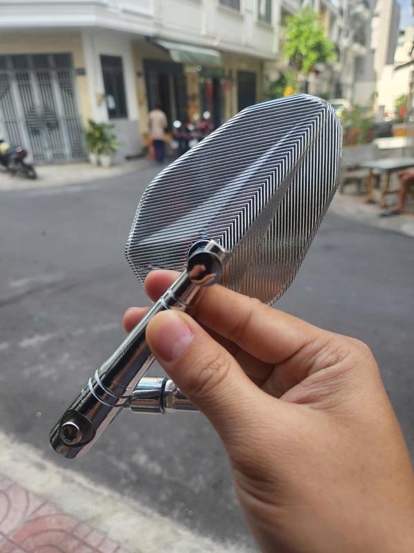 Kính Chiếu Hậu Kiểu H2C V2 Kèm Chân Xoay 360 gấp gọn dễ dàng chất liệu mặt nhựa chân nhôm Xiken gương đủ tiêu chuẩn cho xe