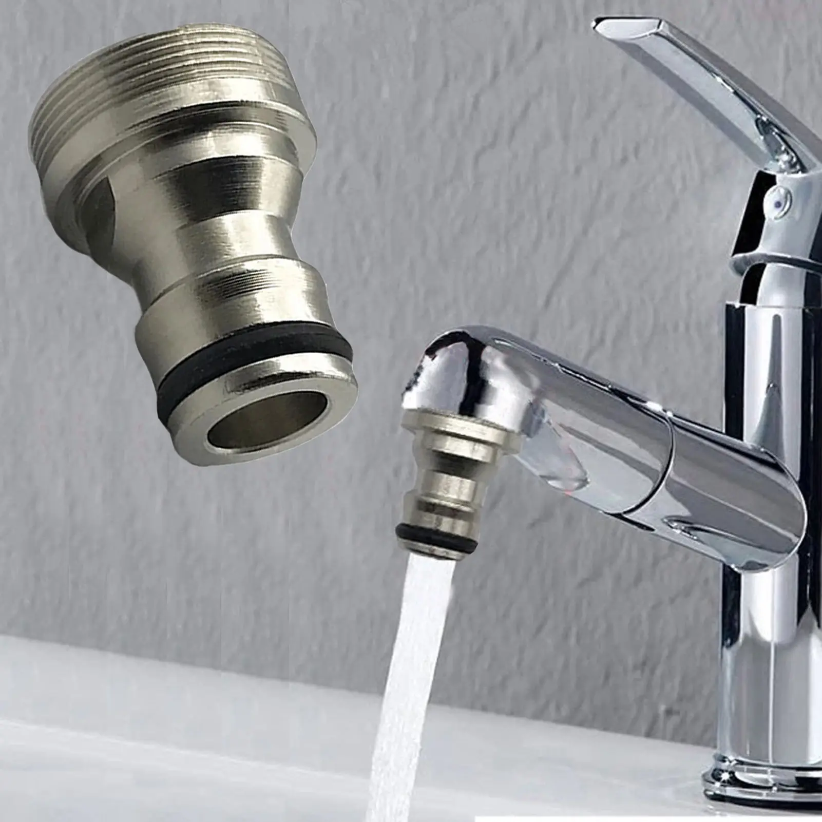 M24xF22 Electroplated Basin Kitchen Faucet Fine Thread Nipple Adapter Connector
