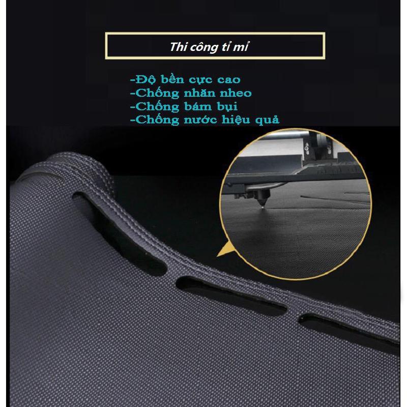 Thảm Taplo Xe Toyota Innova 2006-2015 loại da dày cao cấp 3 lớp chống trượt Da Carbon đen 6