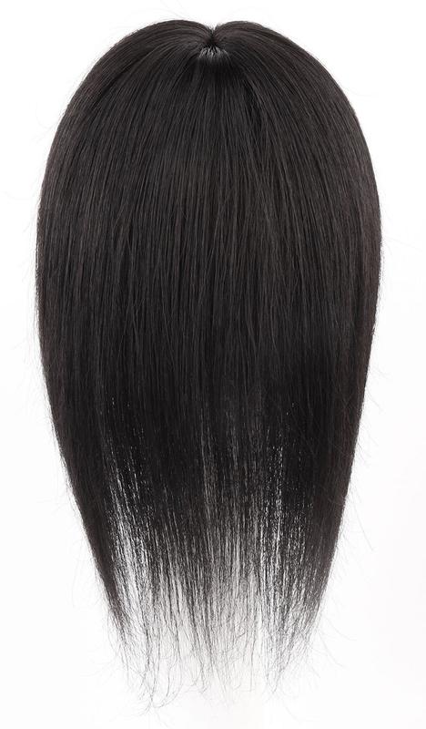 Product Introduction of 8*12 13*13 100% Human Hair Piece Black And Mocha Brown Hair Topper Hair Replacement Cover White Hair Breathable And Lightweight Wig Increase Hair Volume For Woman 14