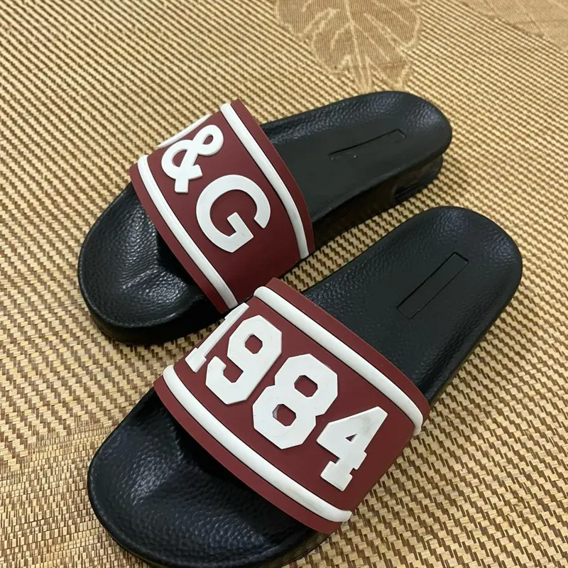 Dép lê Đờ và Gờ 1984 đế một lớp quai mác loạn xạ Nam - Slipper, DéP 3