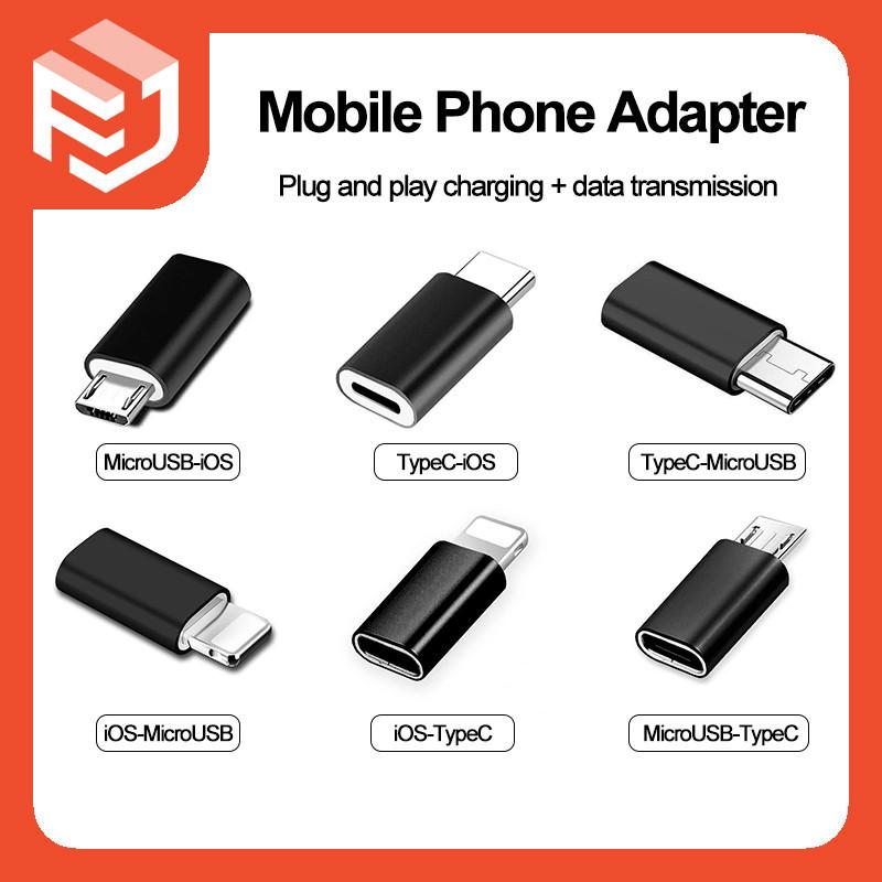 TypeC MicroUSB iOS adapter for all smart phone with charging and data ...
