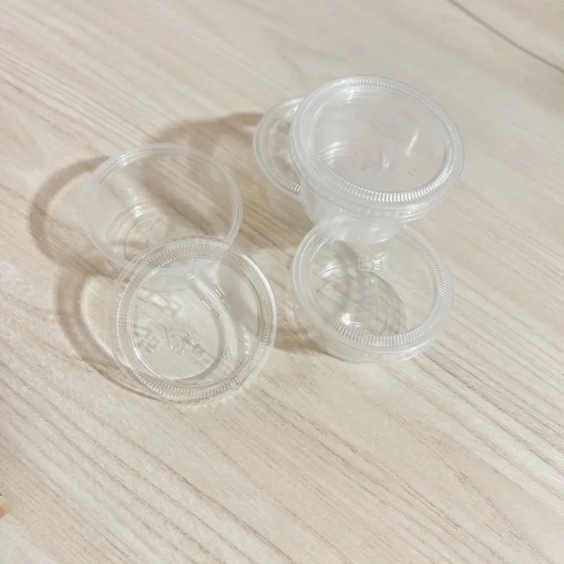 Combo 100 hũ nhựa đựng gia vị kèm nắp đậy, set 100 hũ đựng nước chấm, nước sốt... mini (dung tích 60ml) 3
