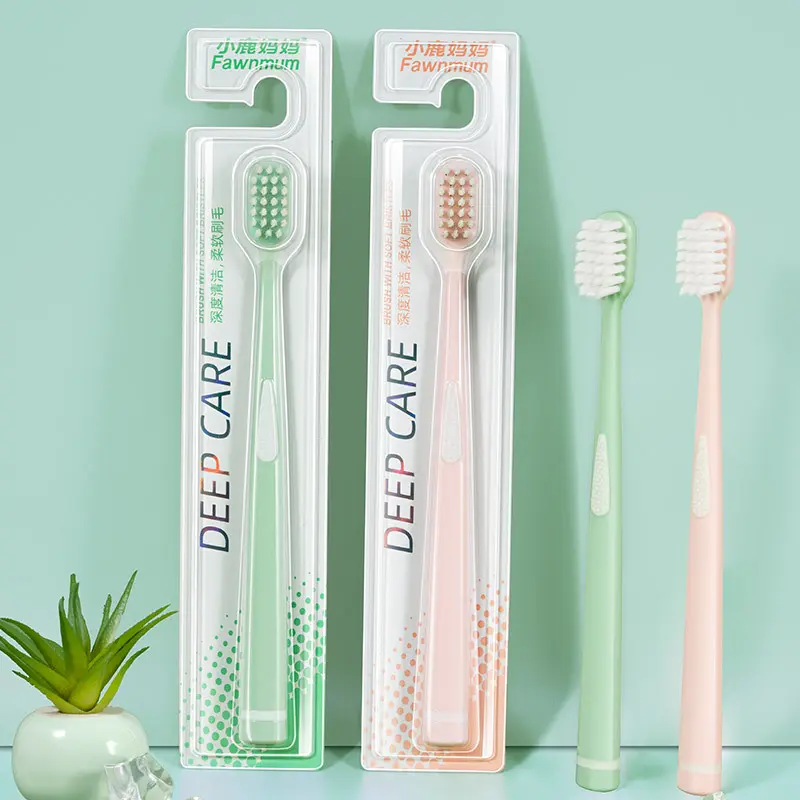 Bàn Chải Đánh Răng Lông Mềm, FAWN MUM, Dành Cho Người Lớn, Đầu Rộng, Thích Hợp Cho Phụ Nữ Và Nam Giới, Bàn Chải Đánh Răng Cặp Đôi, Gói Gia Đình Cao Cấp, Thích Hợp Để Vệ Sinh Gia Đình Trắng Răng