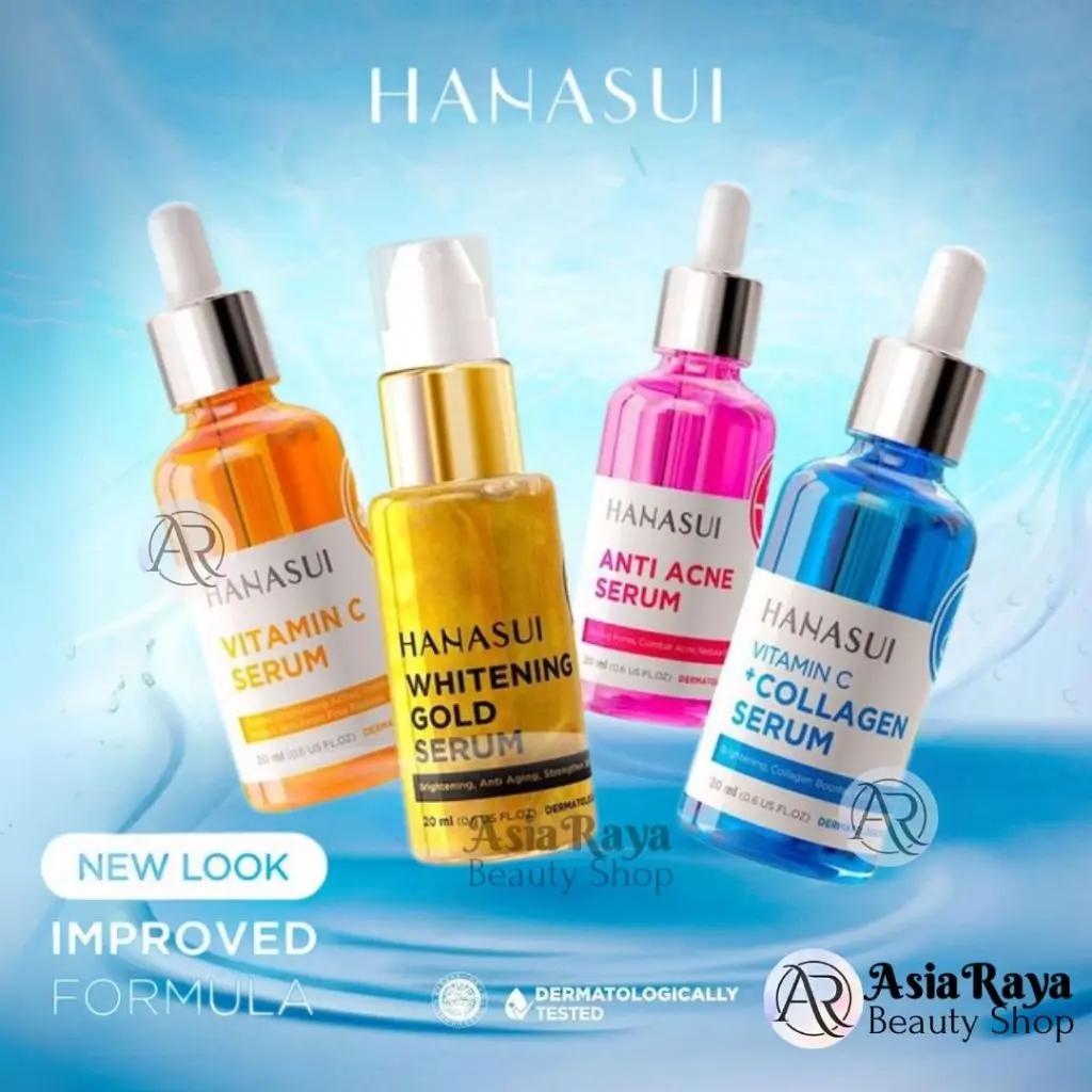 Asia Raya  Hanasui Serum 20ml Power Serum Advance Exfoliating | Advance Retinol | Gold Serum | Anti Acne Serum