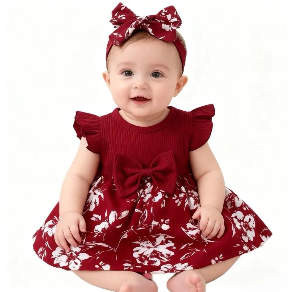 Colorful Bow Baby Girl Dress Cotton Short Sleeve Newborn Clothes Set Floral Soft Infant Red Princess Dress Photoshoot Outfit - TikTok Shop Singapore Colorful Bow Baby Girl Dress Cotton Short Sleeve Newborn Clothes Set Floral Soft Infant Red Princess Dress Photoshoot Outfit - TikTok Shop Singapore