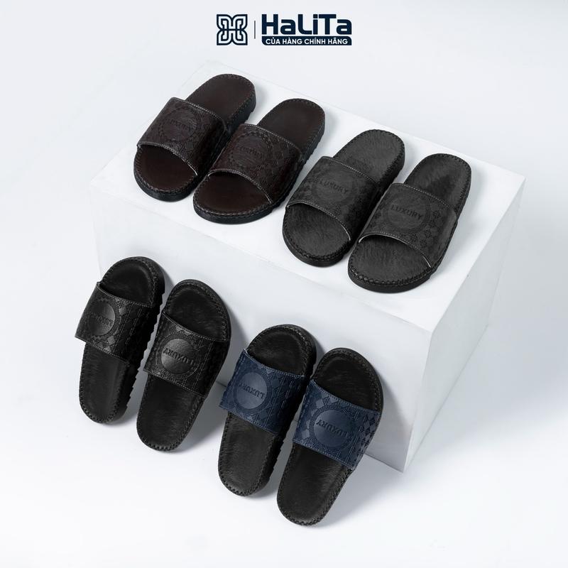 [ Dép Chống Thấm ] - Dép Nam Doctor Vòng Chữ Vạn LUXURY Hoạ Tiết Caro Đơn Giản, Khâu Liền Đế, Đế Đúc Cao Su DéP