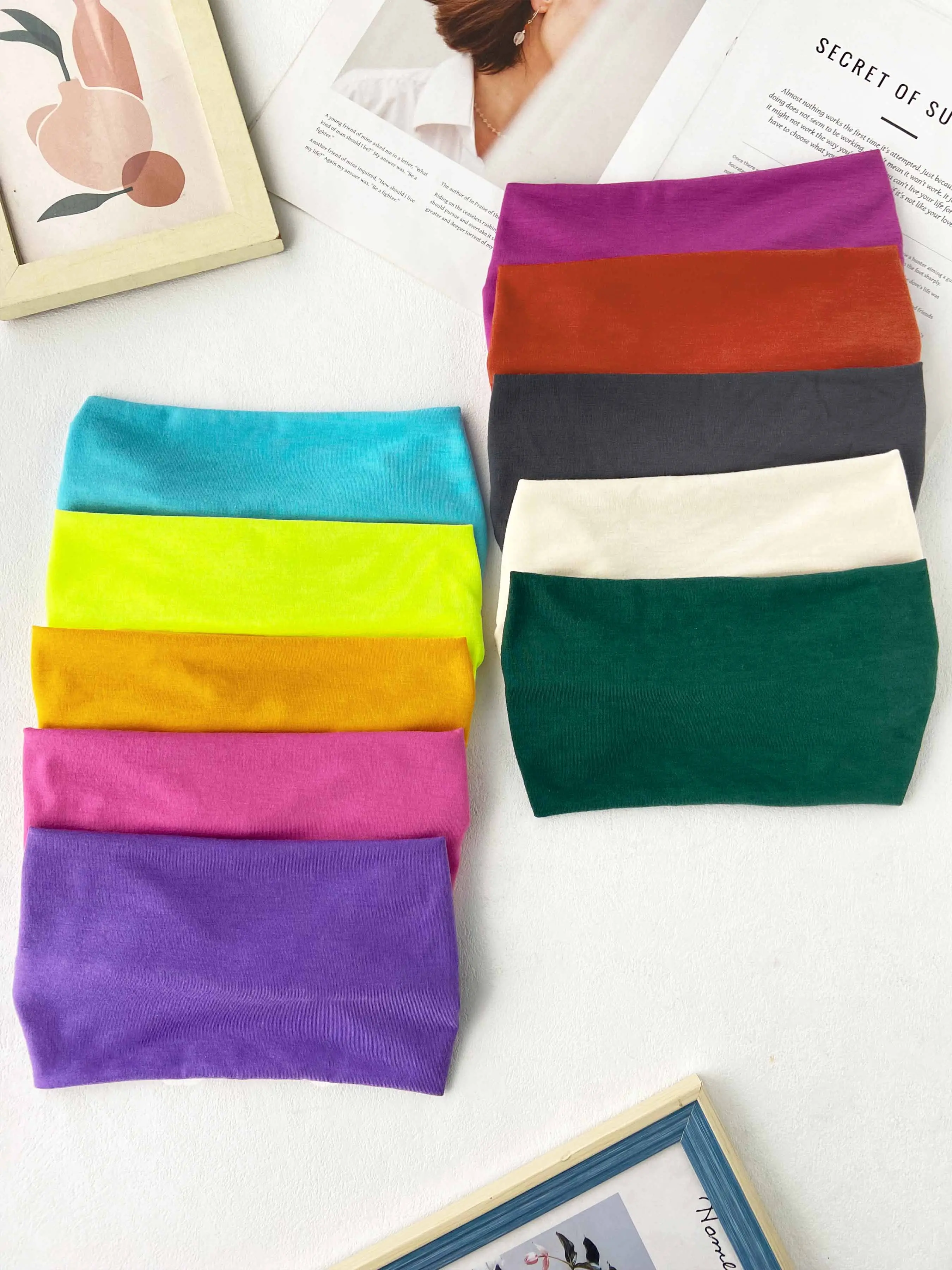Solid Color Hair Band, Soft Comfortable Non-slip Hair Band for Women & Girls, Fashion Hair Accessories for Gym Workout Running