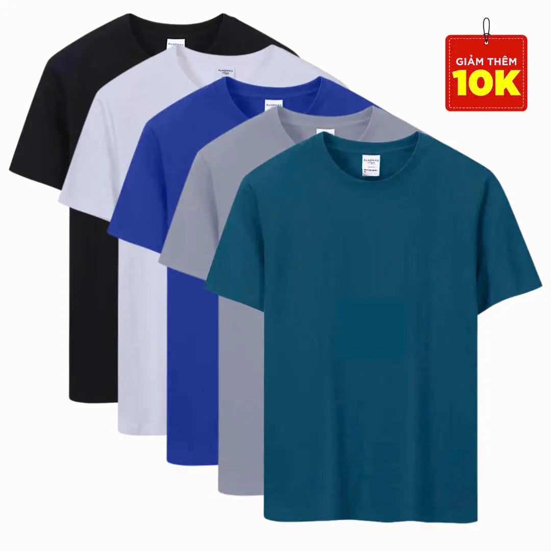 COMBO 5 Áo Thun nam Cộc Tay cổ tròn, áo thun nam BASIC khô thoáng dễ mặc, phù hợp với mọi lứa tuổi - Menswear