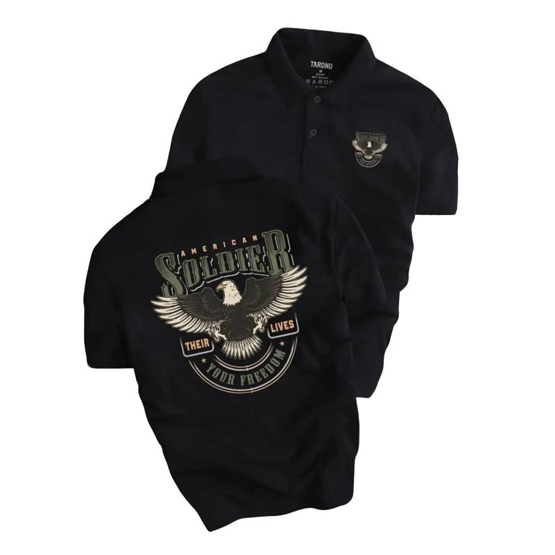 Áo thun cổ trụ cổ bâu polo ĐẠI BÀNG CÓ BIGSIZE (VẢI DA CÁ) -AOTHUNSN Menswear Nam Top Đen GIÁ 1 ÁO Có Cổ