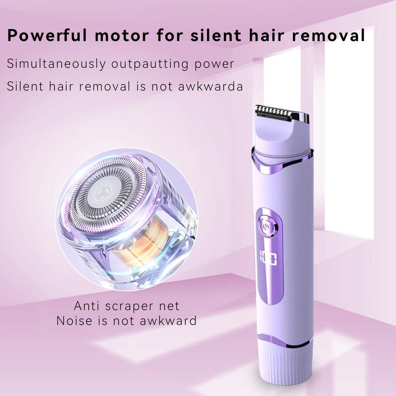 2 and 1 Double-Headed Women's Electric Hair Catcher, Women's USB Charging Eyebrow Face Shaver, Suitable for Face, Underarm, Bikini Line, Leg and Whole Body, Ideal Gift for Halloween Or Christmas! Comfort 4