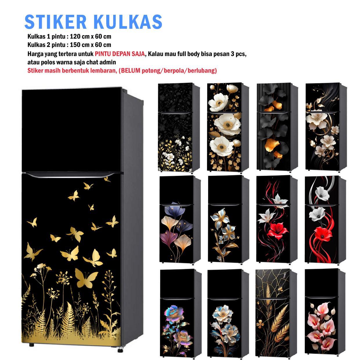 WWS Stiker Kulkas 1 Pintu dan Sticker Kulkas 2 pintu Elegant Black WWS Stiker Kulkas 1 Pintu dan Sticker Kulkas 2 pintu Elegant Black