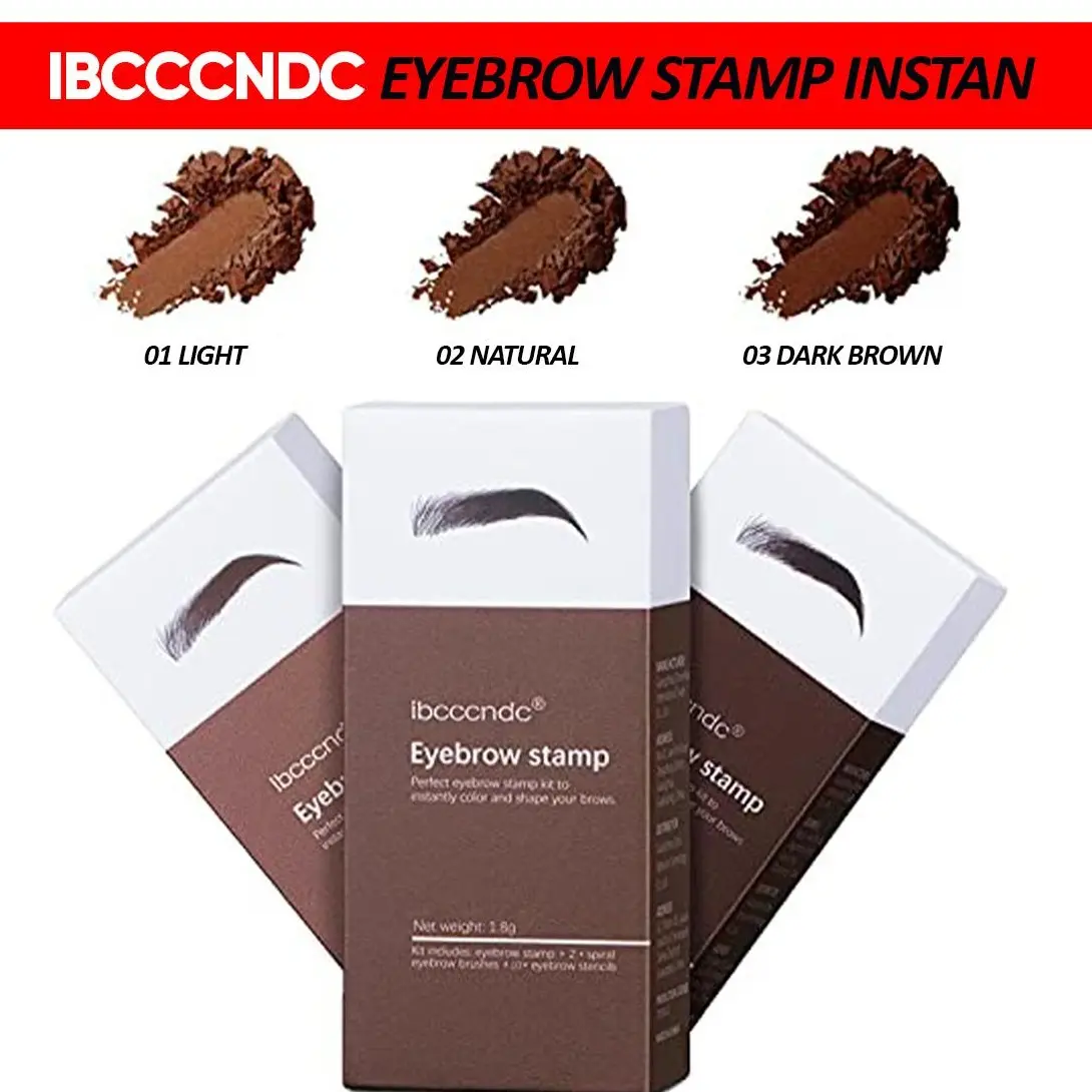 IBCCCNDC Eyebrow Powder Cetakan Alis Instan Eyebrow Stamp Alis Stempel ...
