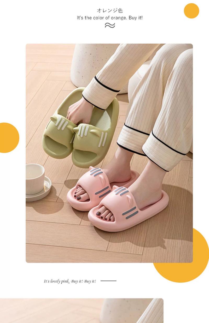 Product Introduction of Dép Đi Trong Nhà Hình Mèo, Dễ Thương, Dành Cho Nữ, Thích Hợp Đi Bên Ngoài, Nhà Mới, Chống Trượt, Tĩnh Điện, Phong Cách Người Nổi Tiếng Trên Internet, Thích Hợp Cho Học Sinh Nữ, Mặc Mùa Hè, Hàng Mới Về DéP Slipper Women Có Quai 13