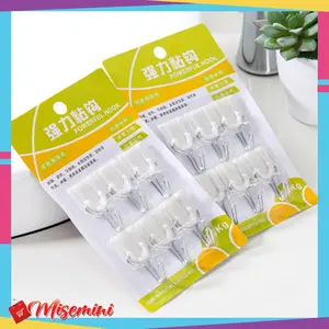 Gantungan Tempel Dinding Hook Kait Isi 6pcs Gantungan Tempel Kamar Mandi Dapur Import COD 417