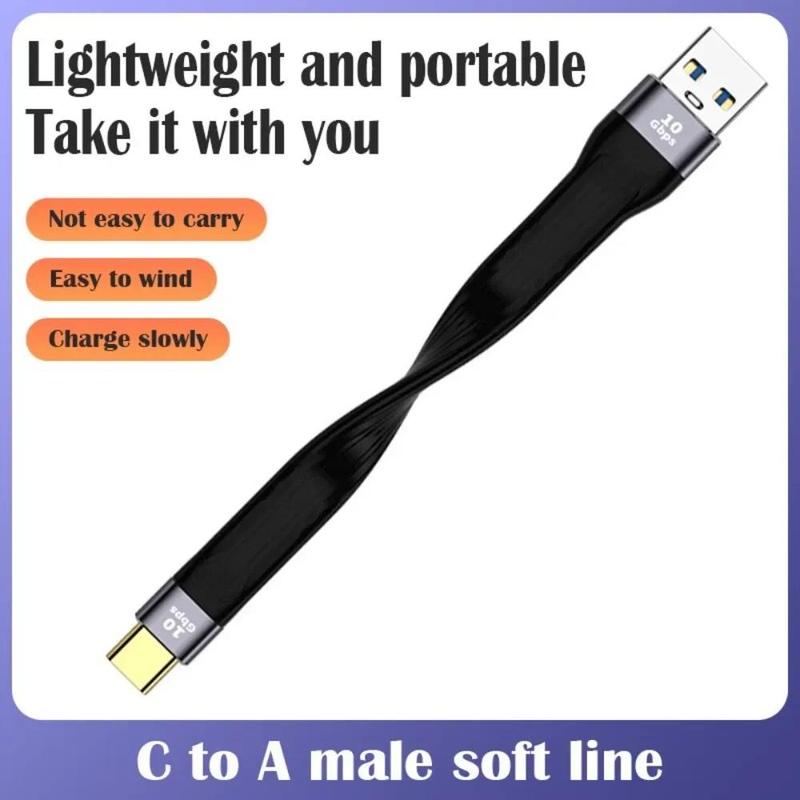 Product Introduction of Type C to USB A PD Fast Charging Data Cable, High Speed Hard Disk Short Cable Tablet Adapter, Short Portable Data Cable 5