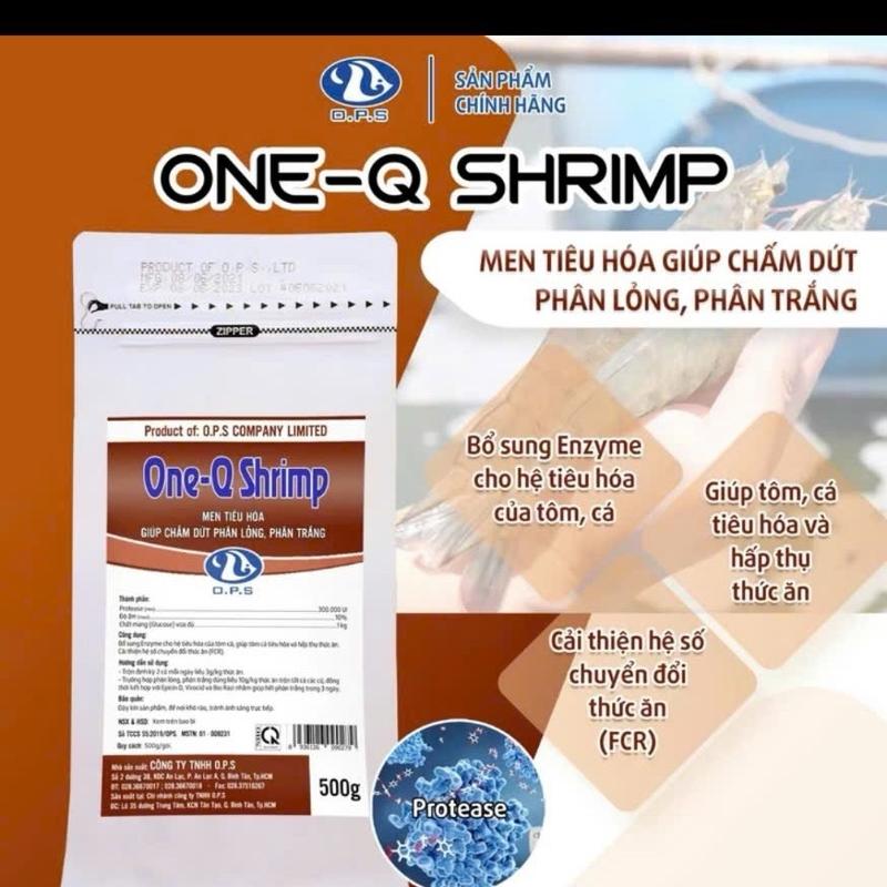 (Combo 3 gói) One-Q-Shrimp 500g- Hỗ trợ cho hệ tiêu hóa tôm, cải thiện hệ số chuyển đổi thức ăn bổ sung enzim cho hệ tiêu hóa giúp tôm tiêu hóa tốt hấp thụ tốt. 0