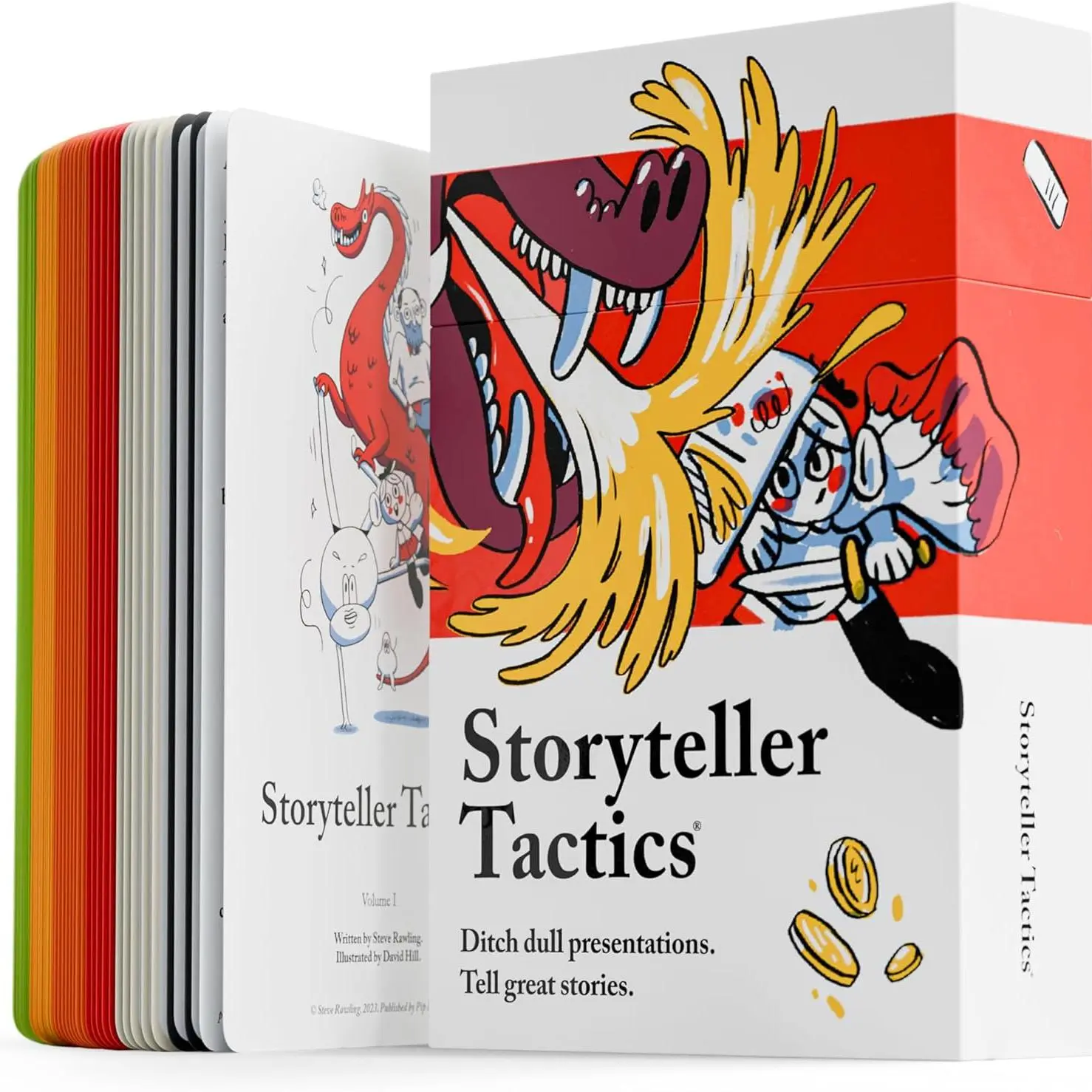 Storyteller Tactics Card Deck Game, 54pcs Cards & 3 Counts Manuals, Business Tool To Improve Your Influence & Persuasion in Workshops Sales Pitches Presentations