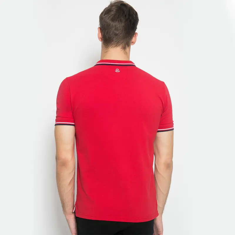 Johnwin - Slim Fit - Polo - Football - Merah - ATS.625.M255.01.C-S/S - Free Keychain 1
