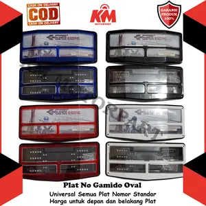 Cover Plat Nomor Gamido Dudukan Plat Tutup Nomor Cembung Oval