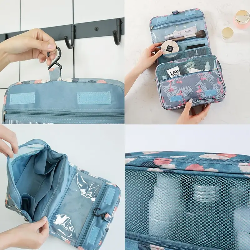 MASTERHOME TAS TOILETRIES TRAVEL MOTIF | TAS TOILET GANTUNG MULTIFUNGSI | TRAVEL TOILET BAG | POUCH TRAVEL MULTIFUNGSI 0