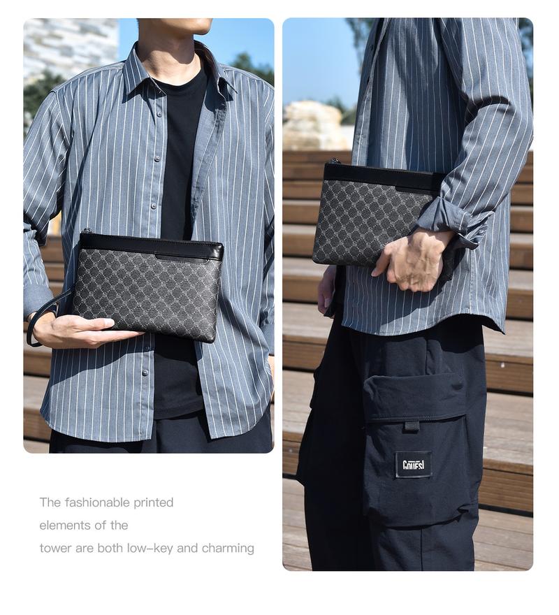 Product Introduction of Women's Handbag Bag Men's Clutch Large Capacity Handbag Envelope Bag Casual Fashion Small Bag Clip Bag Trendy Bag Clutch 5