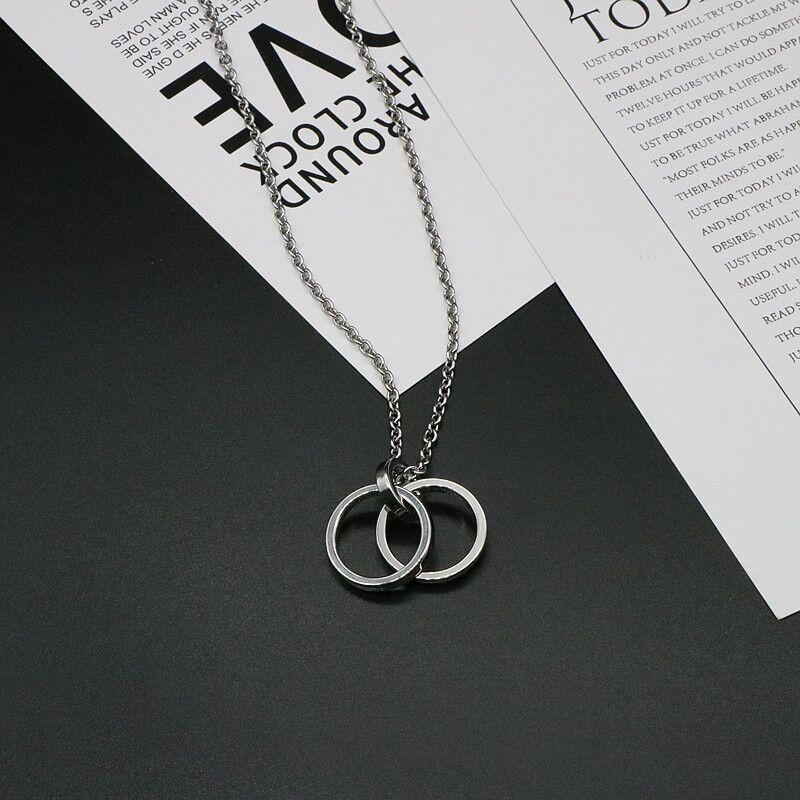 Product Introduction of Minority Fashion Ring Necklace Men's Ins Necklace Extended Sweater Chain Necklace Sweater Chain Long 14