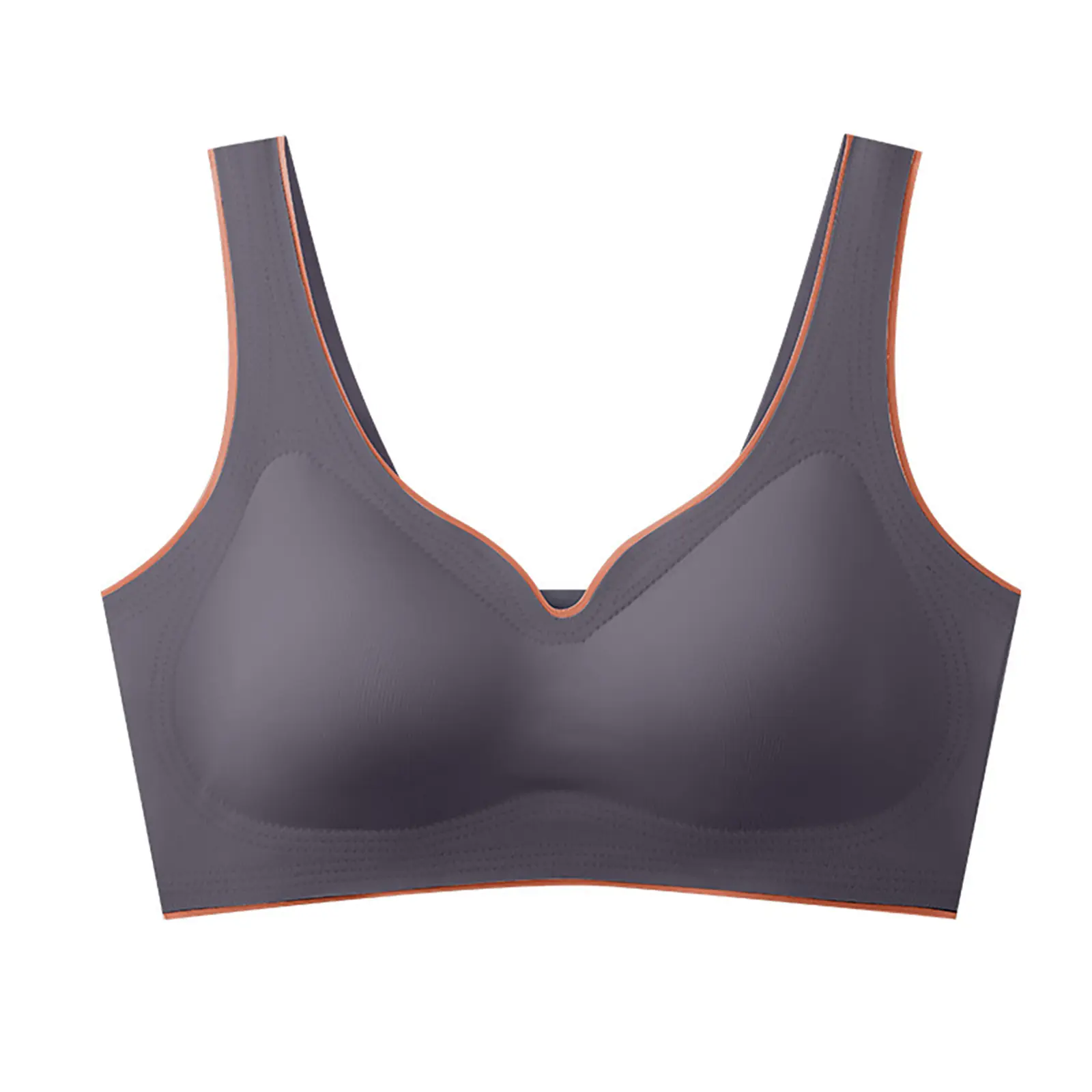Girlfriend Libra Latex Seamless No Steel Ring Sleep Gathered Ice Silk Underwear Female Bra Womenswear Comfortable Elastic Strap