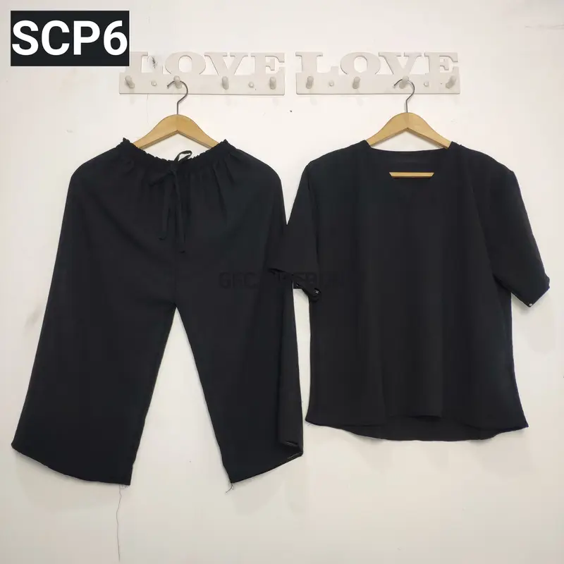 Setelan Crinkle Wanita / Setelan Baju Wanita Kekinian / One Set Crinkle Airflow Premium / Setelan Crinkle Pendek 4