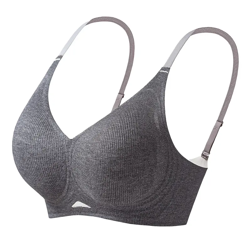 Pacifier Glue Soft Support Hollow-out Semi-Fixed Cup Rib Hollow-out Plus Size Underwear High Elastic Underwired Bra Womenswear Innerwear Lingerie Bralette