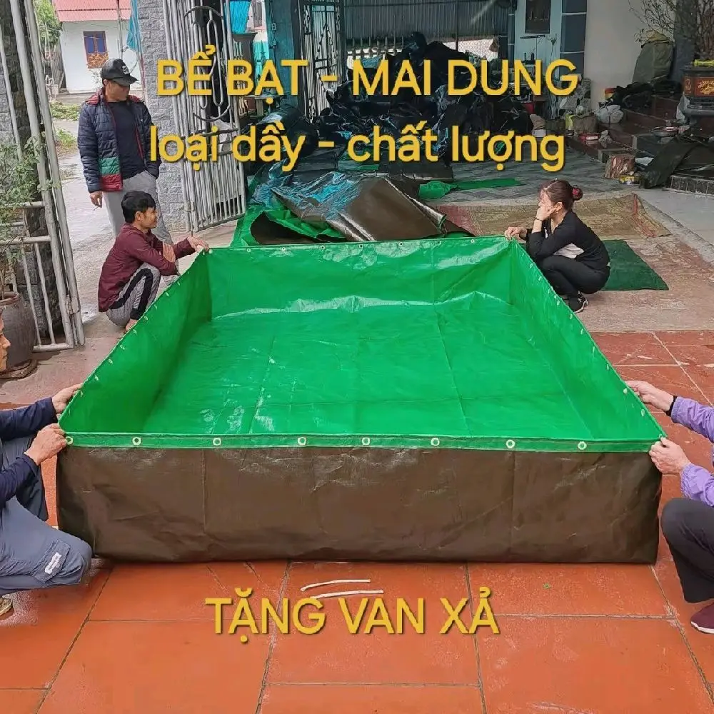 Bể bạt xanh bộ đội 5x2x1 - loại việt nam _ nuôicá