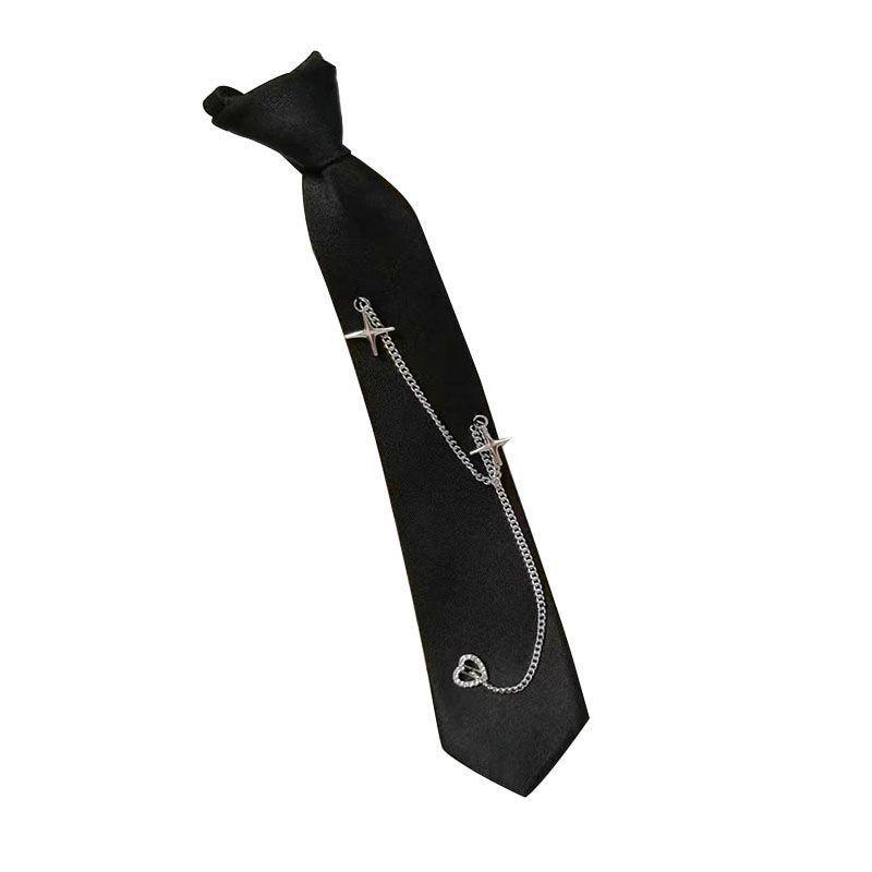 Product Introduction of Bộ Cà Vạt Và Cà Vạt Nơ Dây Chuyền, Màu Đen, Phong Cách JK, Miễn Phí Áo Sơ Mi Lười, Thích Hợp Để Đồ Trang Trí Đại Học, Dễ Phối Đồ, Trang Phục Thường Ngày Cho Nam Và Nữ, Năm 2025 6