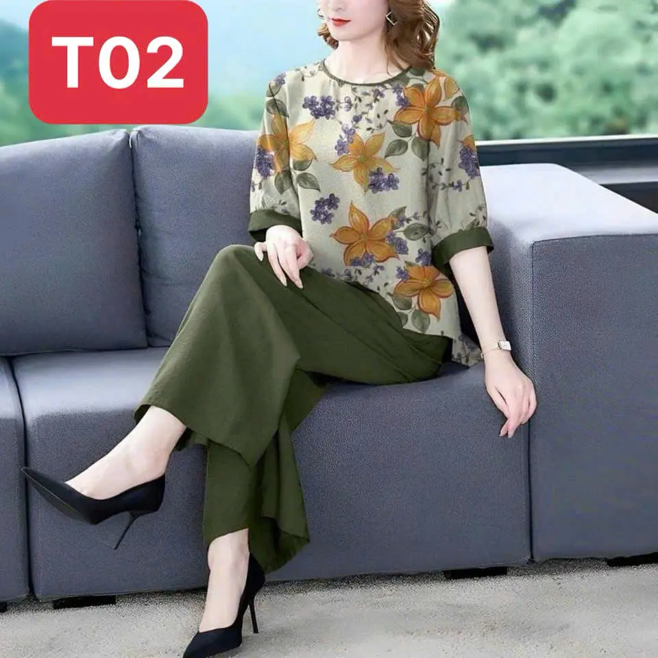 Bộ Trung Niên Lụa Mango Cho Mẹ cho Bà